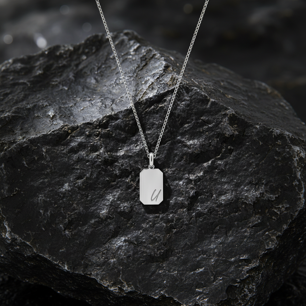 Harf Madalyon Kolye | Erkek