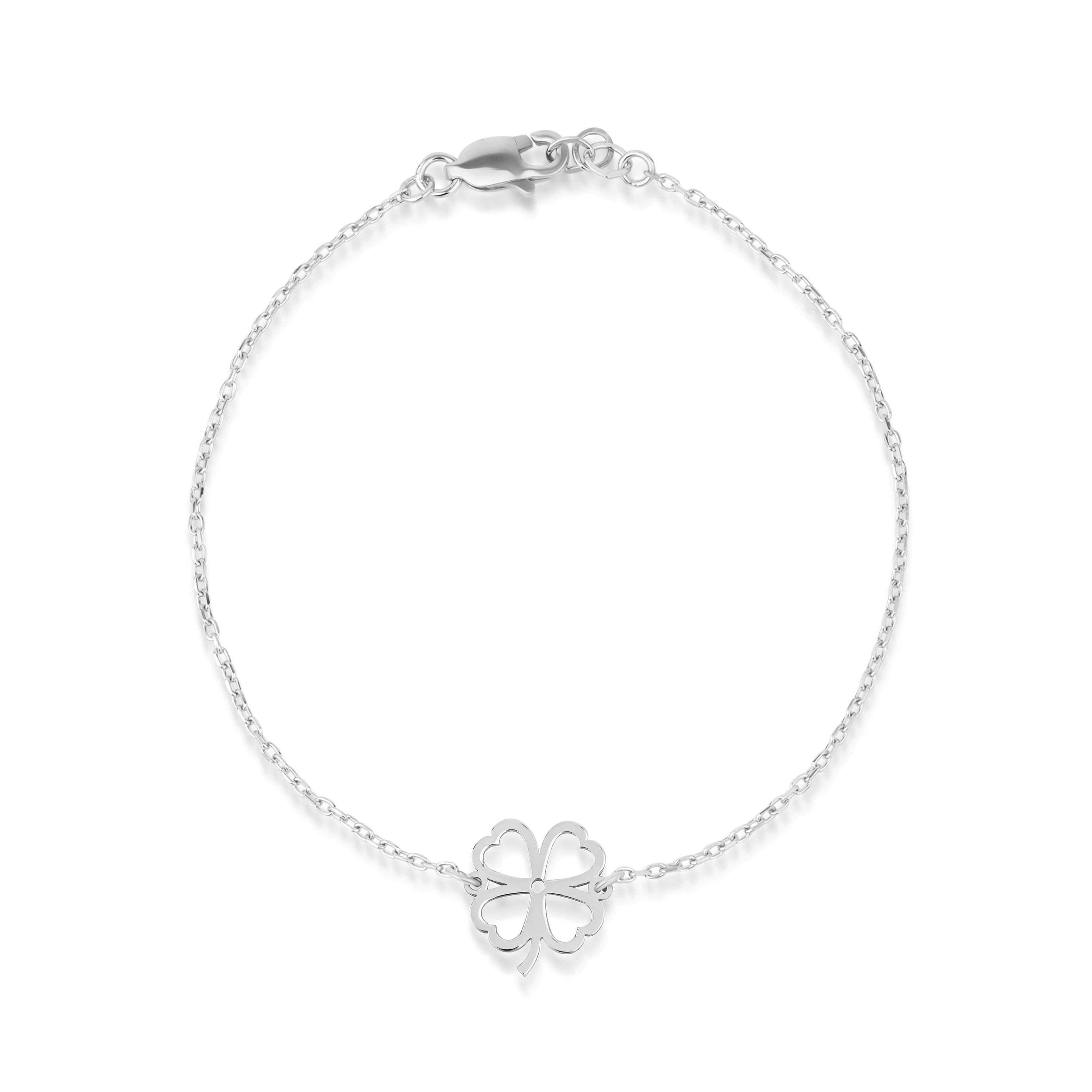 Kalp Yapraklı Yonca Bileklik