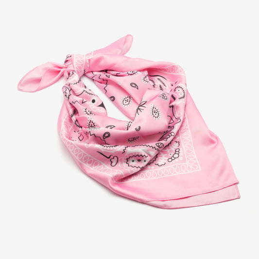 Pembe Desenli Bandana