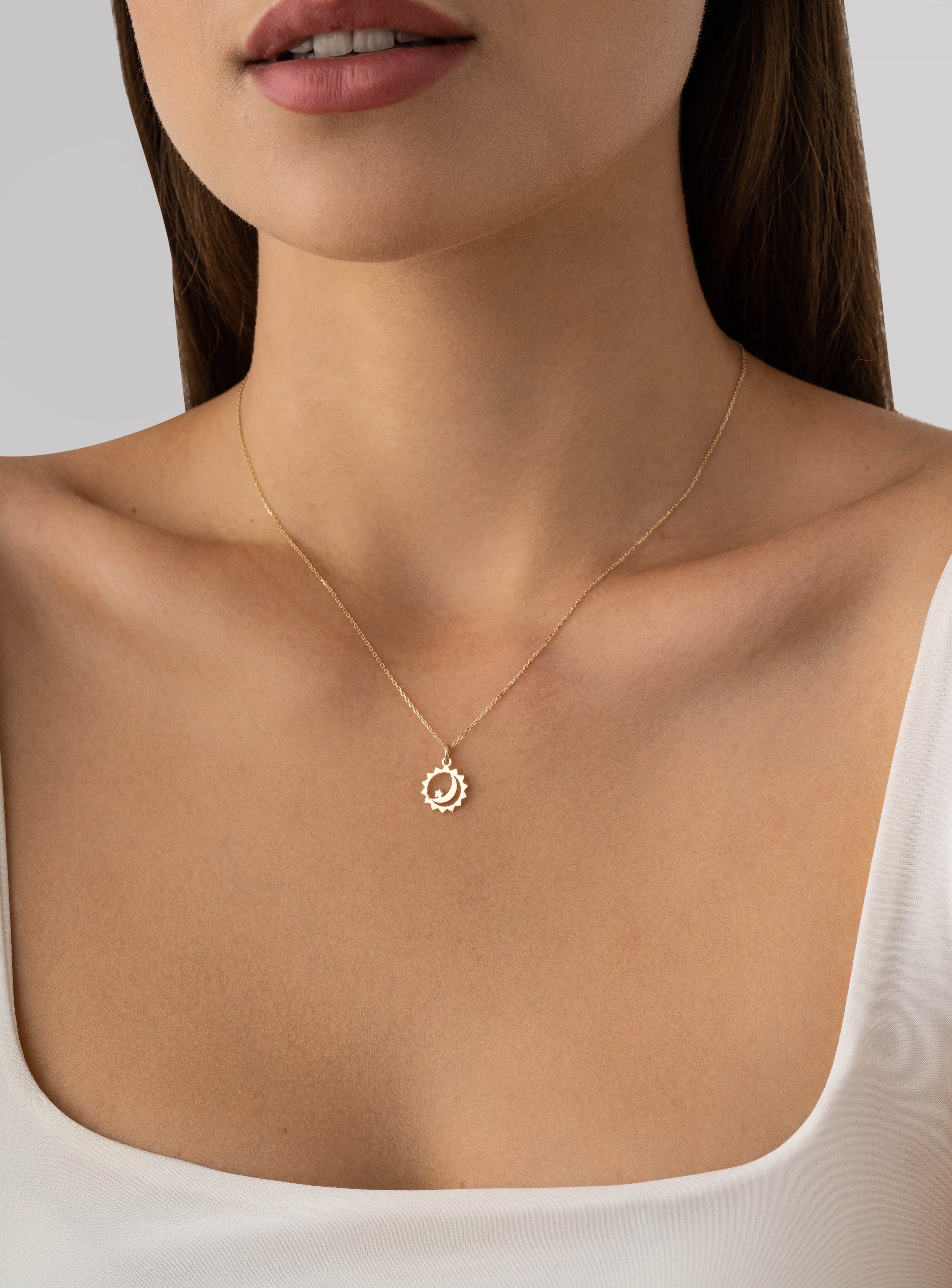 Ay Güneş Yıldız Kolye