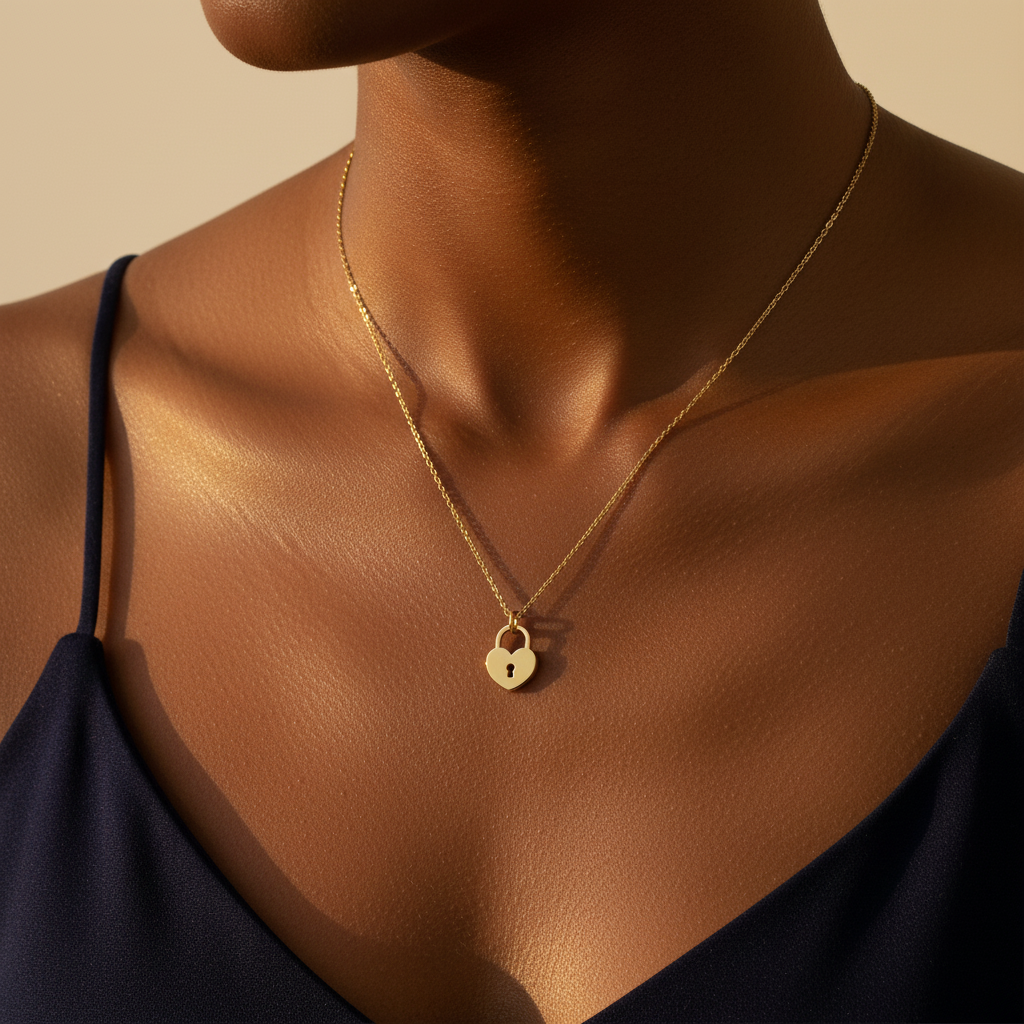 Kalp Kilit Kolye